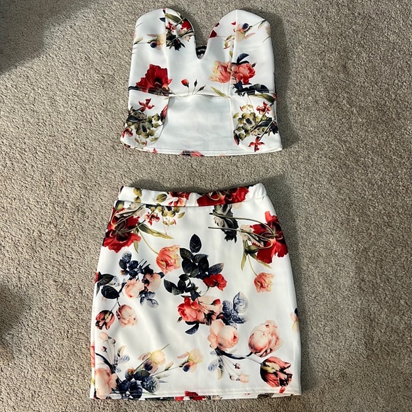 PrettyLittleThing Skirts Skirt Tube Top Set Poshmark